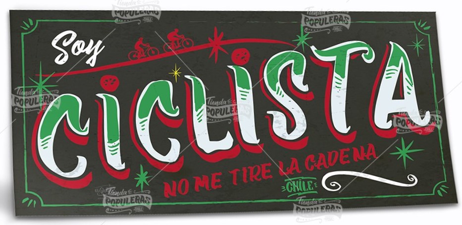 CARTEL SOY CICLISTA (35 x 18)