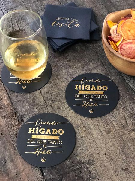 SET POSAVASOS CARTON HIGADO