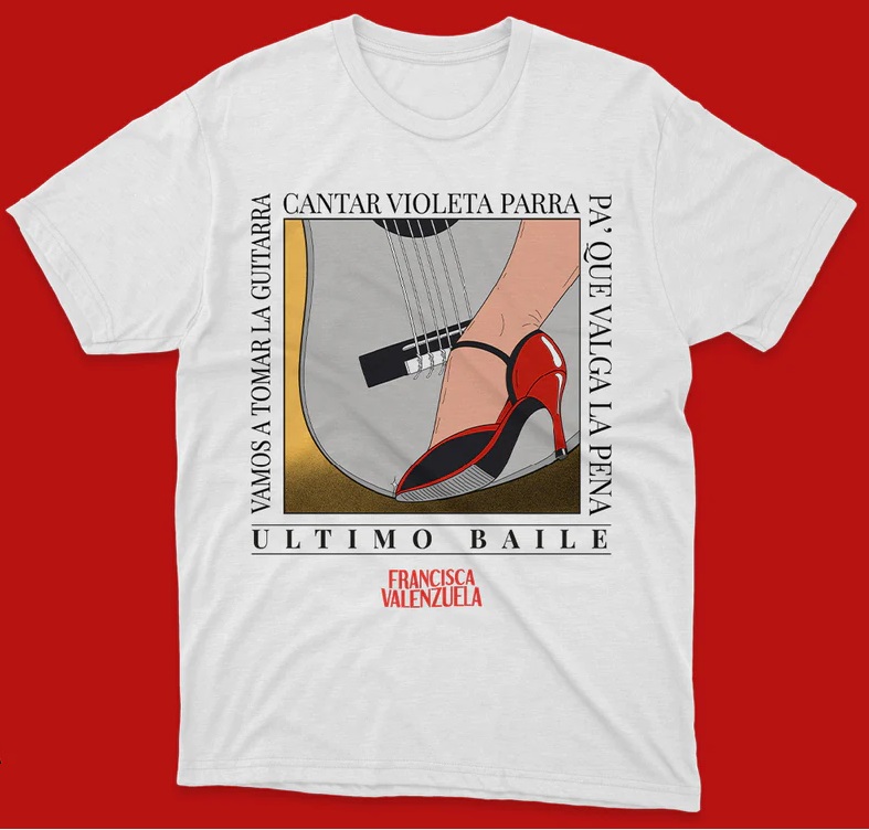 POLERA FRANCISCA VALENZUELA ULTIMO BAILE BLANCA/COLOR