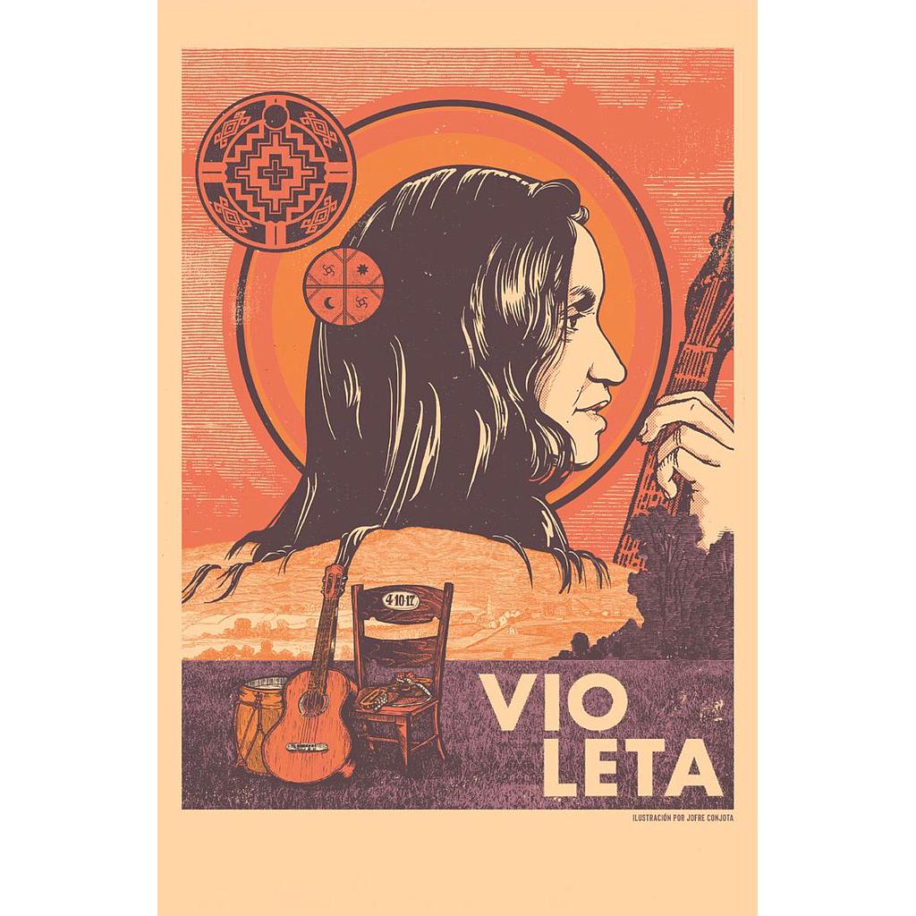 POSTAL VIOLETA PARRA ANIVERSARIO