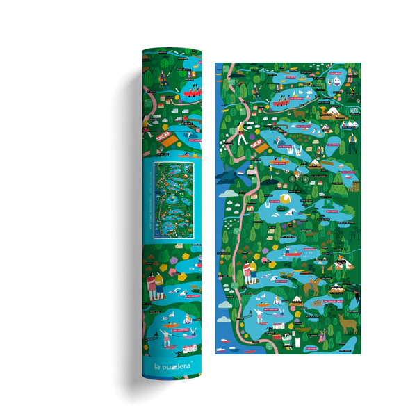 MAPA ILUSTRADO RUTA DE LOS LAGOS