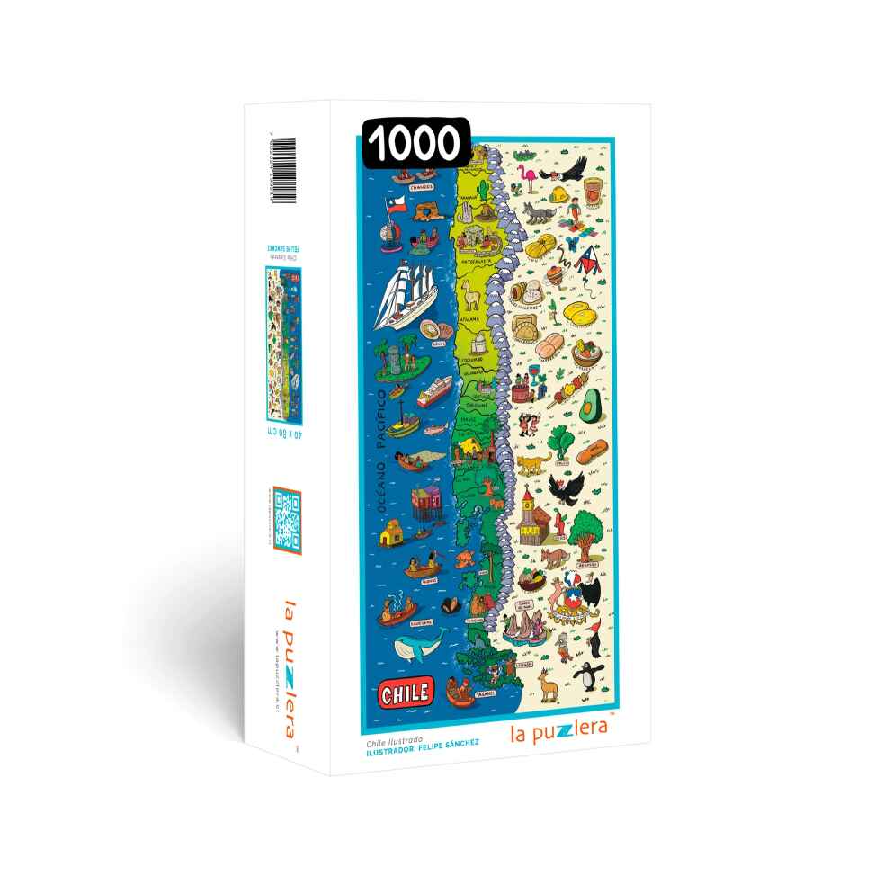 PUZZLE CHILE ILUSTRADO (1000 PIEZAS)