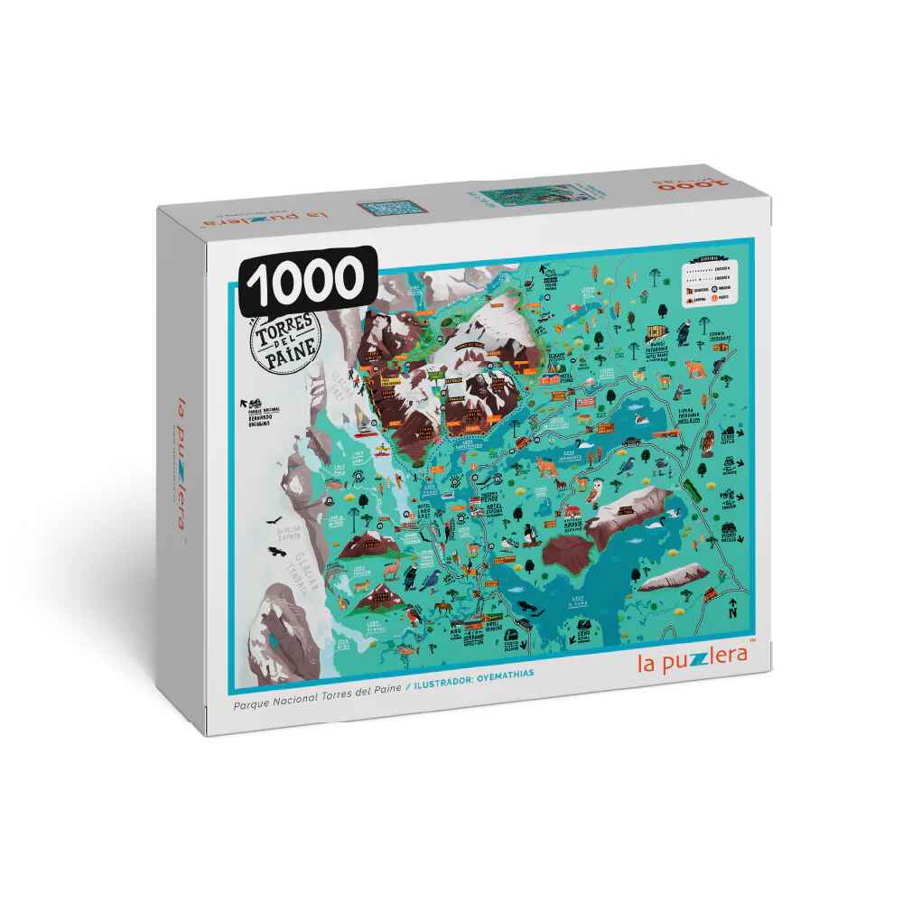 PUZZLE PARQUE NACIONAL TORRES DEL PAINE ILUSTRADO (1000 PIEZAS)