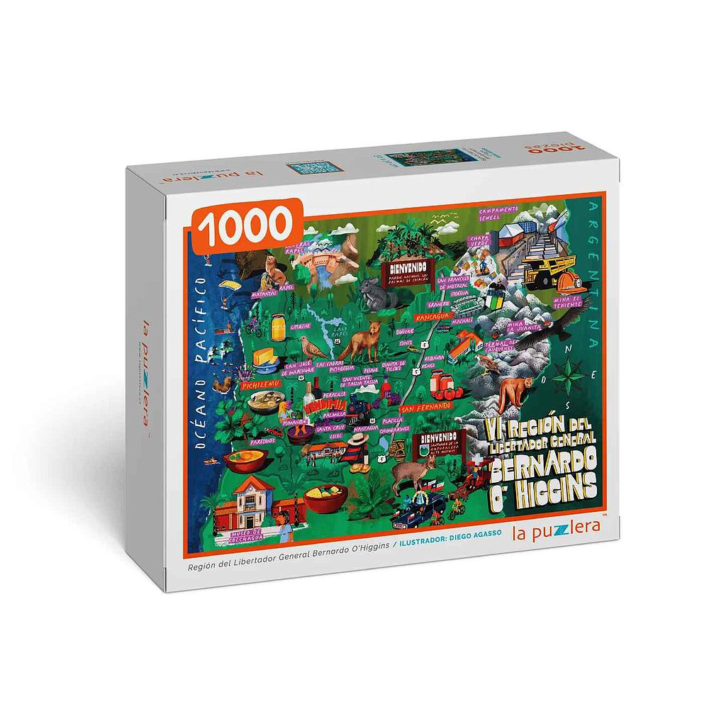 PUZZLE REGION DEL LIBERTADOR BERNARDO OHIGGINS (1000 PIEZAS)