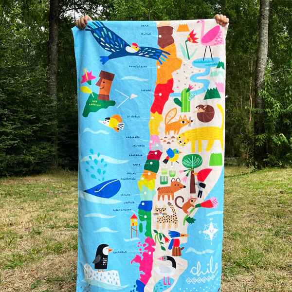 TOALLA MAPA DE CHILE 