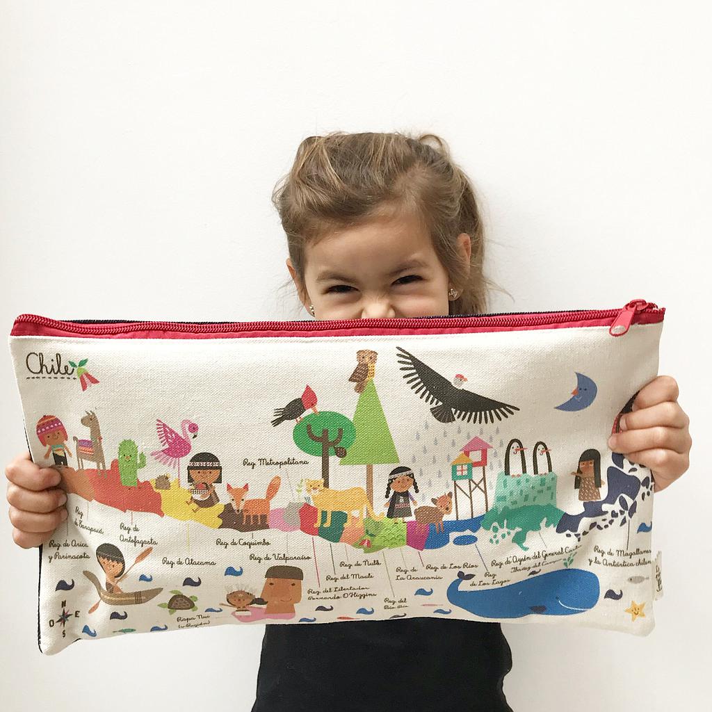 ESTUCHE SUPER GRANDE MAPA DE CHILE