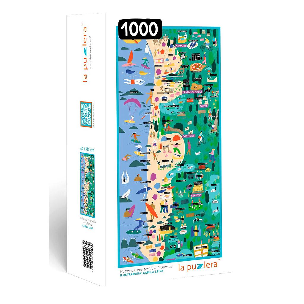PUZZLE MAPA MATANZAS / PUERTECILLO / PICHILEMU 1000 PIEZAS