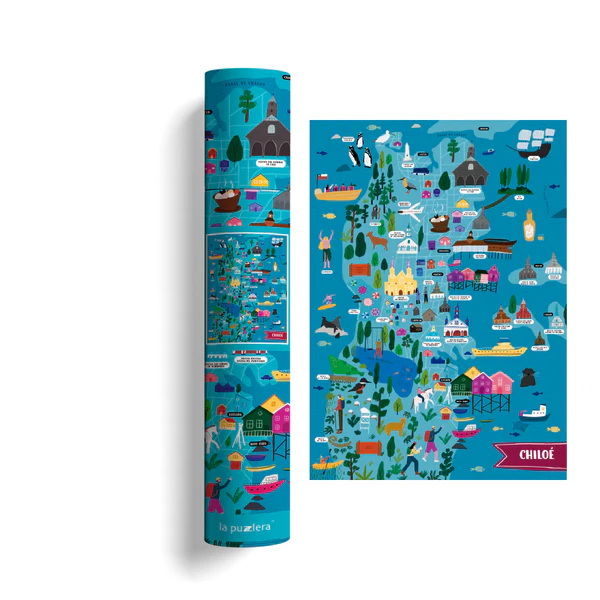 MAPA ILUSTRADO CHILOE