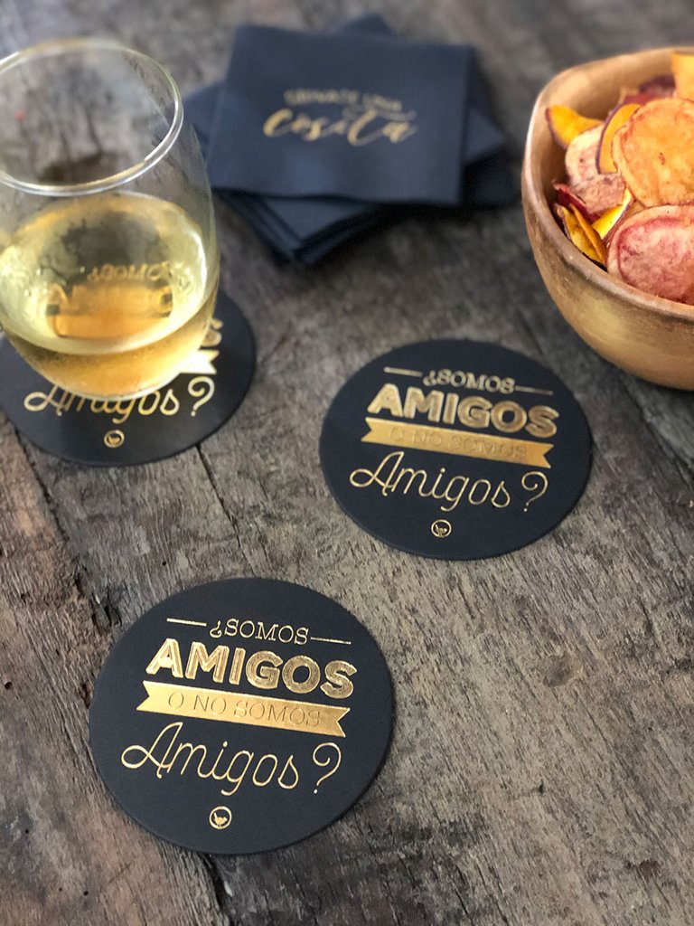 SET POSAVASOS CARTON (SOMOS AMIGOS)