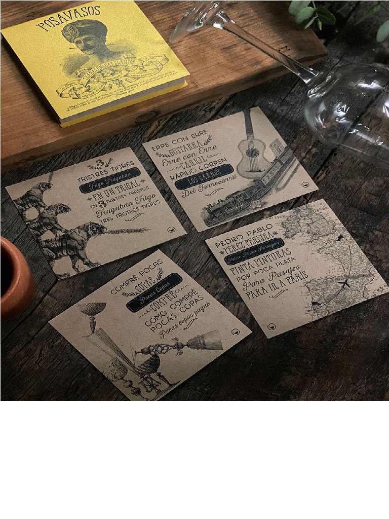 SET POSAVASOS KRAFT TRABALENGUAS