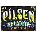 CARTEL GRANDE PILSEN HELADITA (35 x 25)